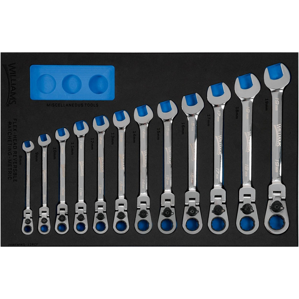 Combination Wrench Set: 12 Pc, Metric