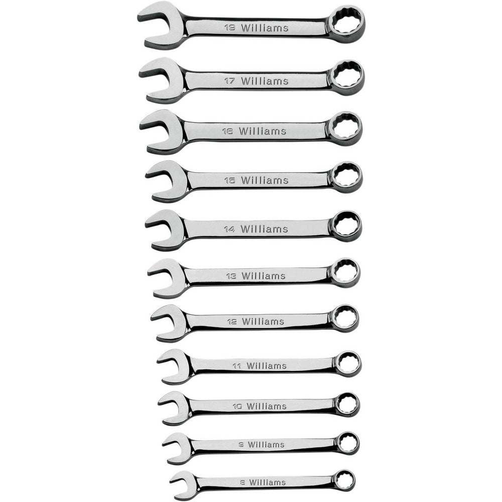 Combination Wrench Set: 10 Pc, Metric