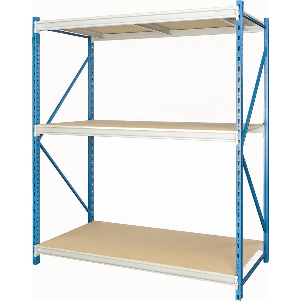 Storage Racks; Rack Type: Bulk Rack Starter Unit; Overall Width (Inch): 72; Overall Height (Inch): 123; Overall Depth (Inch): 48; Material: Steel; Color: Marine Blue, Light Gray; Finish: Powder Coated