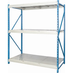 Storage Racks; Rack Type: Bulk Rack Starter Unit; Overall Width (Inch): 60; Overall Height (Inch): 87; Overall Depth (Inch): 36; Material: Steel; Color: Marine Blue, Light Gray; Finish: Powder Coated