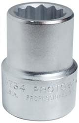 Hand Socket: 1" Drive, 58.00 mm Socket, 12-Point