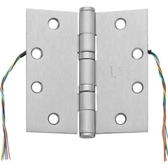 Commercial Hinges; Mount Type: Full-Mortise; Hinge Material: Steel; Length (Inch): 4-1/2; Finish: Satin Chrome; Door Leaf Height (Decimal Inch): 4.5000; Door Leaf Width (Decimal Inch): 2.2500; Frame Leaf Height (Decimal Inch): 4.5000