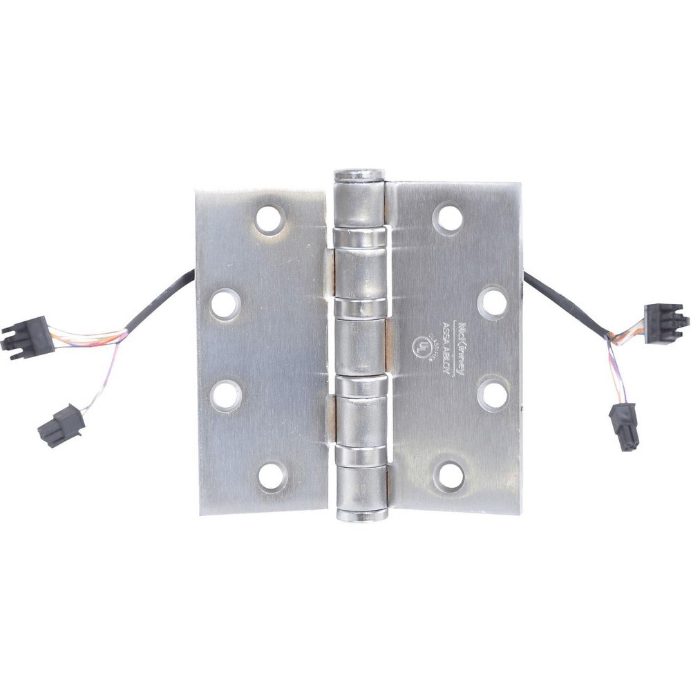 Commercial Hinges; Mount Type: Full-Mortise; Hinge Material: Steel; Length (Inch): 4-1/2; Finish: Satin Stainless Steel; Door Leaf Height (Decimal Inch): 4.5000; Door Leaf Width (Decimal Inch): 2.2500; Frame Leaf Height (Decimal Inch): 4.5000