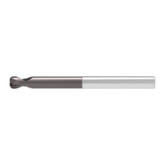 Corner Radius End Mill: 16.00 mm Dia, 12.00 mm LOC, 5.00 mm Radius, 2 Flute, Solid Carbide