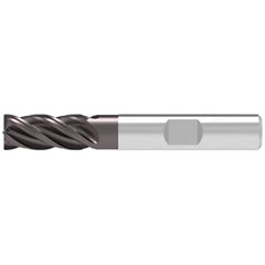 Corner Chamfer End Mill: 10.00 mm Dia, 22.00 mm LOC, 4 Flute, 0.20 mm Chamfer Width, Solid Carbide