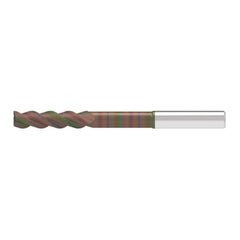 Corner Radius End Mill: 8.00 mm Dia, 33.00 mm LOC, 1.50 mm Radius, 3 Flute, Solid Carbide