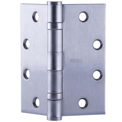 Commercial Hinges; Mount Type: Full-Mortise; Hinge Material: Steel; Length (Inch): 4; Finish: Satin Chrome; Door Leaf Height (Decimal Inch): 4.0000; Door Leaf Width (Decimal Inch): 2.0000; Frame Leaf Height (Decimal Inch): 4.0000