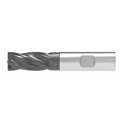 Corner Chamfer End Mill: 4.00 mm Dia, 11.00 mm LOC, 4 Flute, 0.10 mm Chamfer Width, Solid Carbide