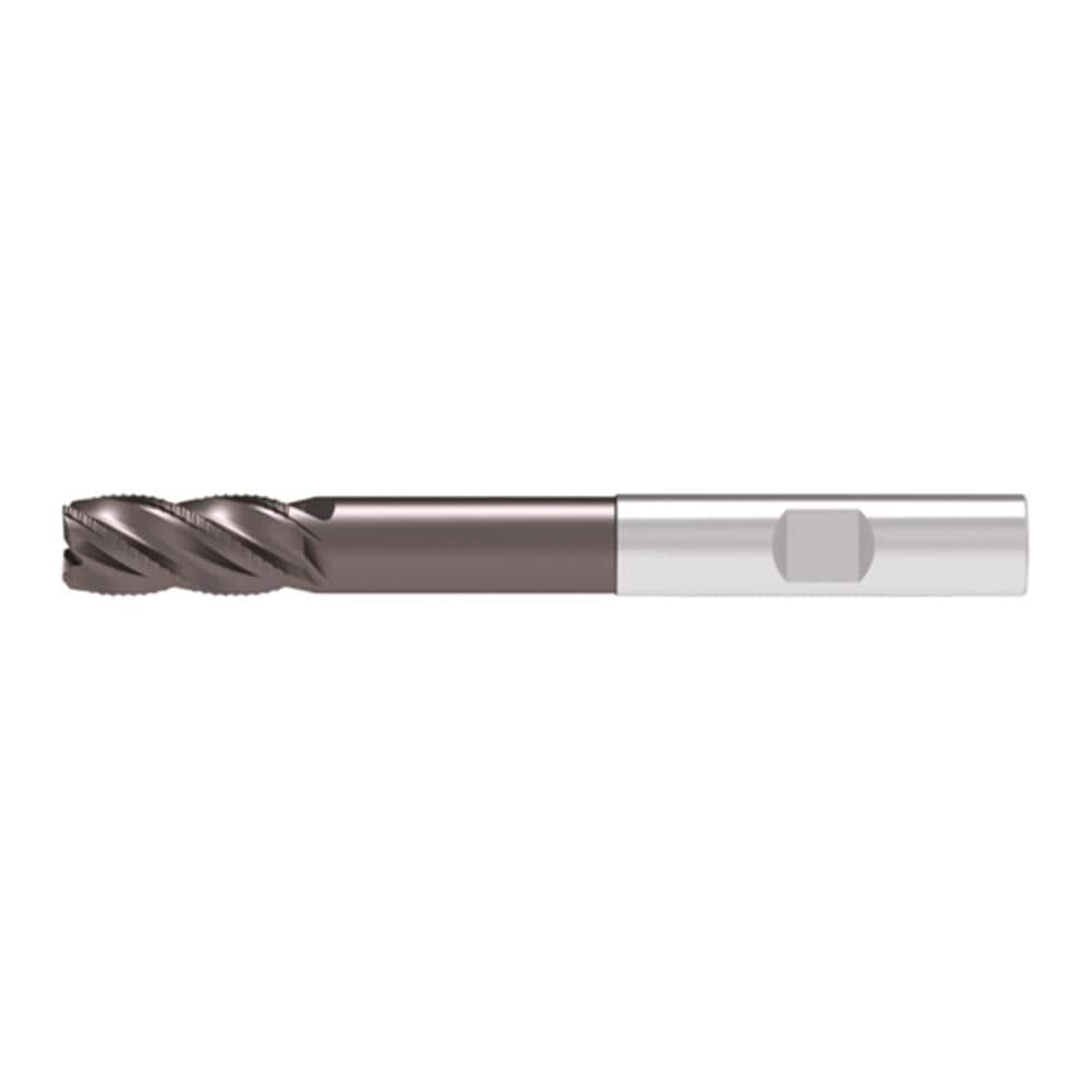 Corner Chamfer End Mill: 10.00 mm Dia, 22.00 mm LOC, 4 Flute, 0.25 mm Chamfer Width, Solid Carbide