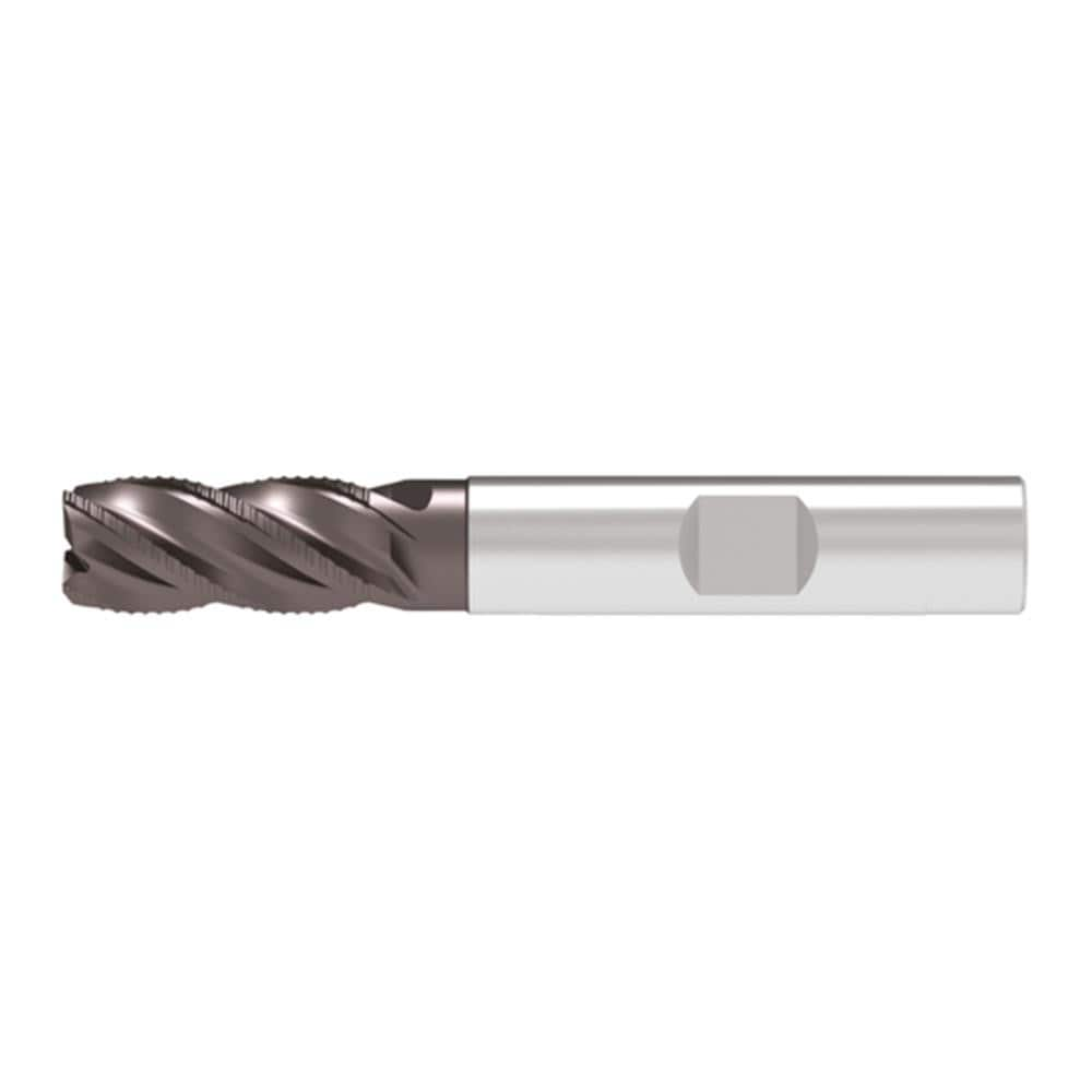 Corner Chamfer End Mill: 8.00 mm Dia, 19.00 mm LOC, 4 Flute, 0.25 mm Chamfer Width, Solid Carbide