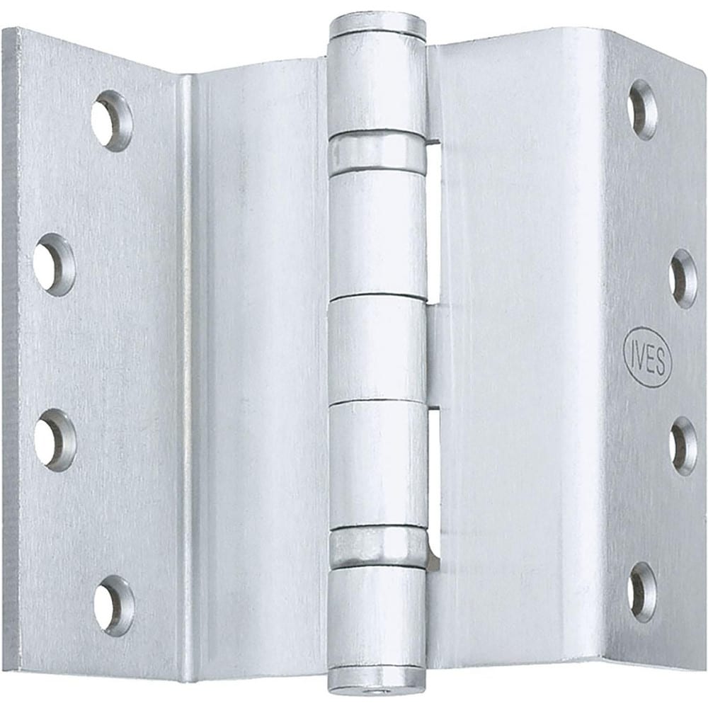 Commercial Hinges; Mount Type: Full-Mortise; Hinge Material: Steel; Length (Inch): 5; Finish: Satin Chrome; Door Leaf Height (Decimal Inch): 5.0000; Door Leaf Width (Decimal Inch): 2.5000; Frame Leaf Height (Decimal Inch): 5.0000