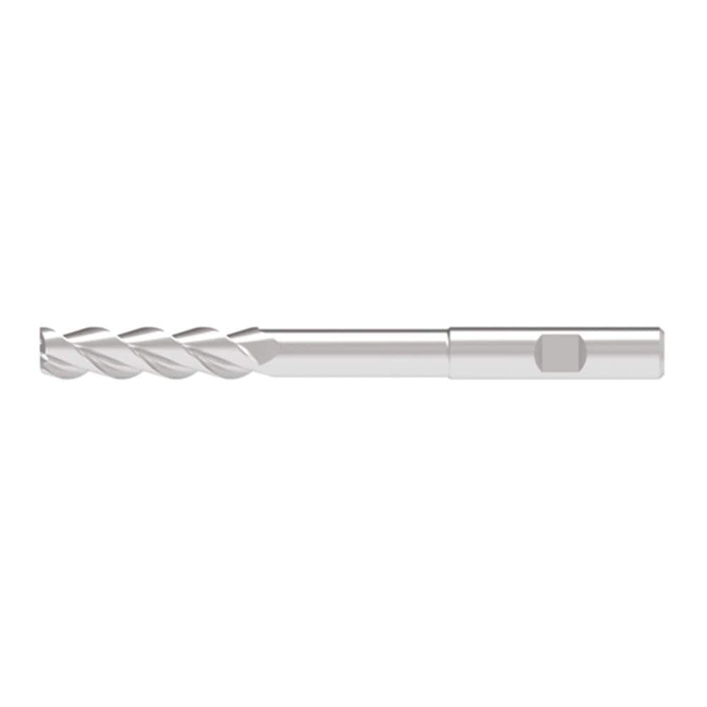 Corner Radius End Mill: 16.00 mm Dia, 65.00 mm LOC, 2.00 mm Radius, 3 Flute, Solid Carbide