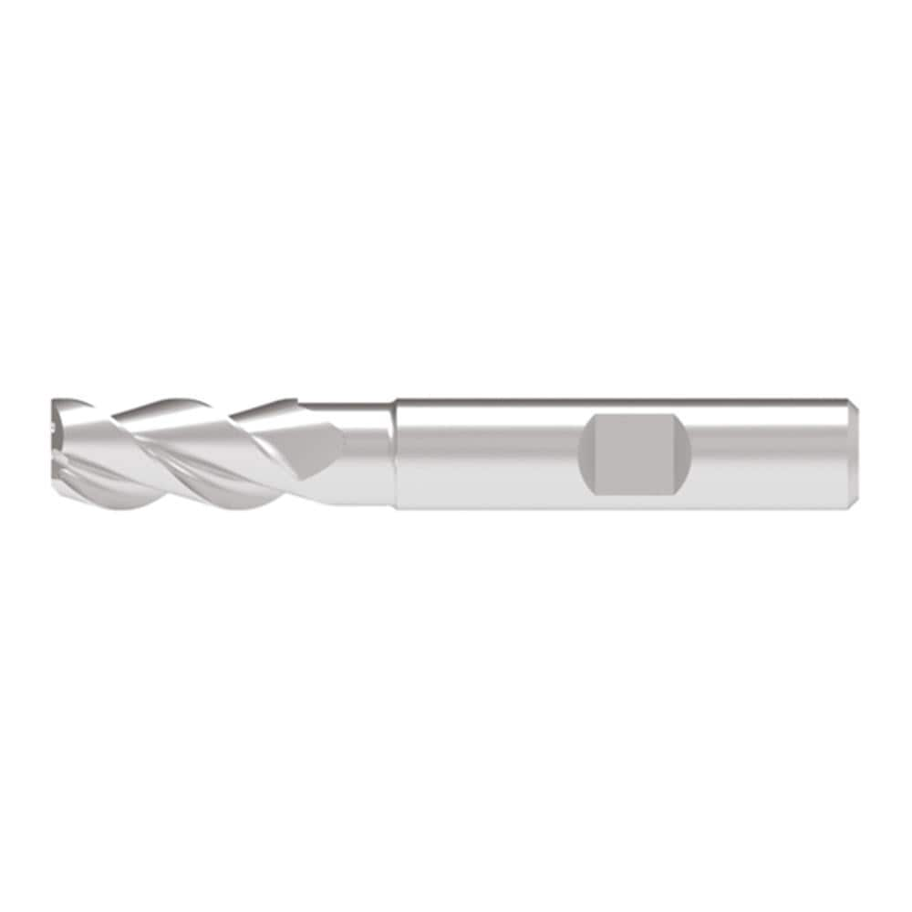 Corner Radius End Mill: 16.00 mm Dia, 33.00 mm LOC, 0.50 mm Radius, 3 Flute, Solid Carbide