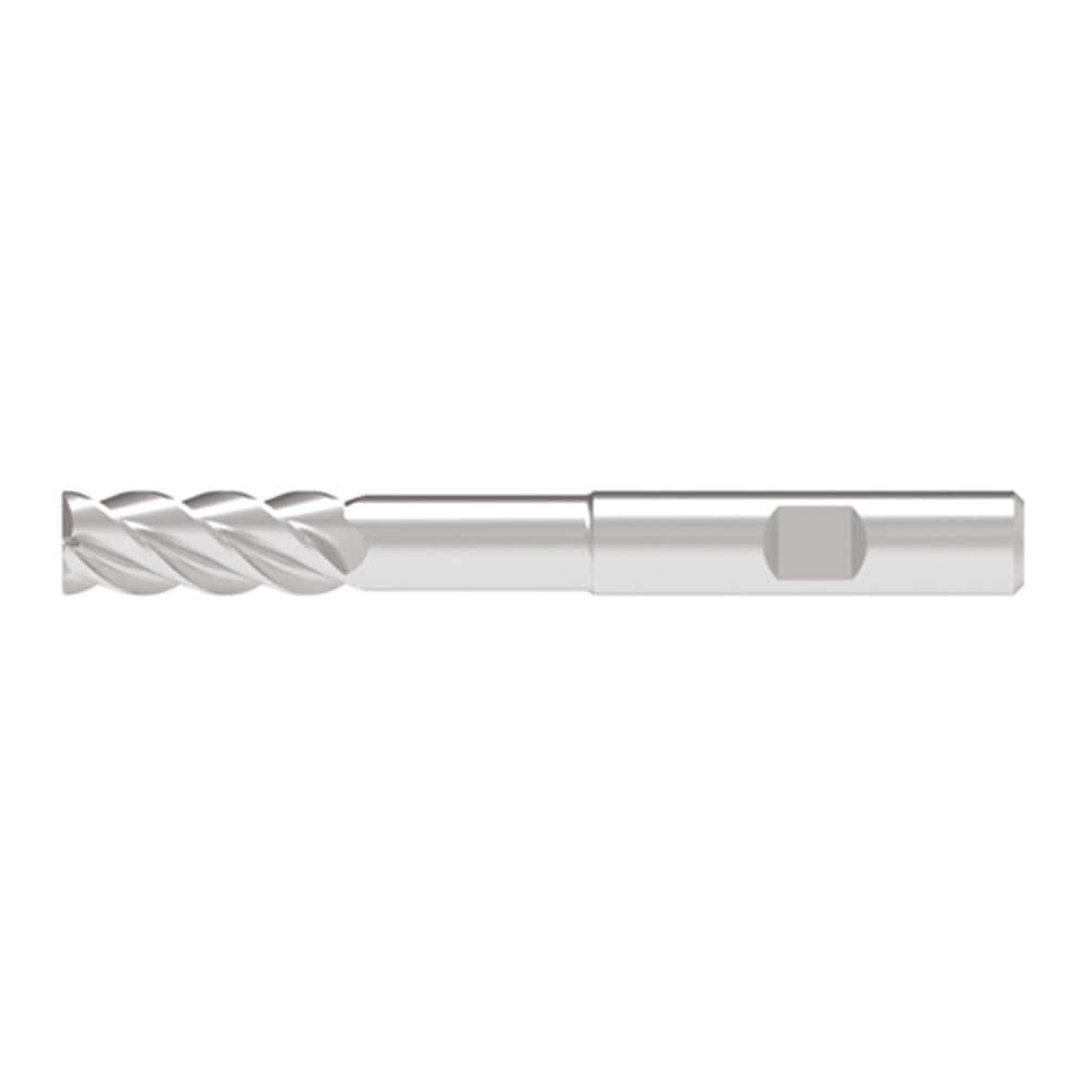 Corner Chamfer End Mill: 3.00 mm Dia, 8.00 mm LOC, 4 Flute, 0.10 mm Chamfer Width, Solid Carbide