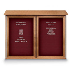 Enclosed Letter Board: 45" Wide, 36" High, Fabric, Berry