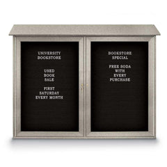 Enclosed Letter Board: 45" Wide, 36" High, Laminate, Black