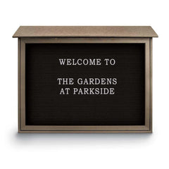 Enclosed Letter Board: 45" Wide, 36" High, Laminate, Black