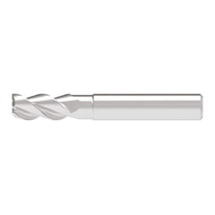 Corner Radius End Mill: 10.00 mm Dia, 21.00 mm LOC, 1.00 mm Radius, 3 Flute, Solid Carbide