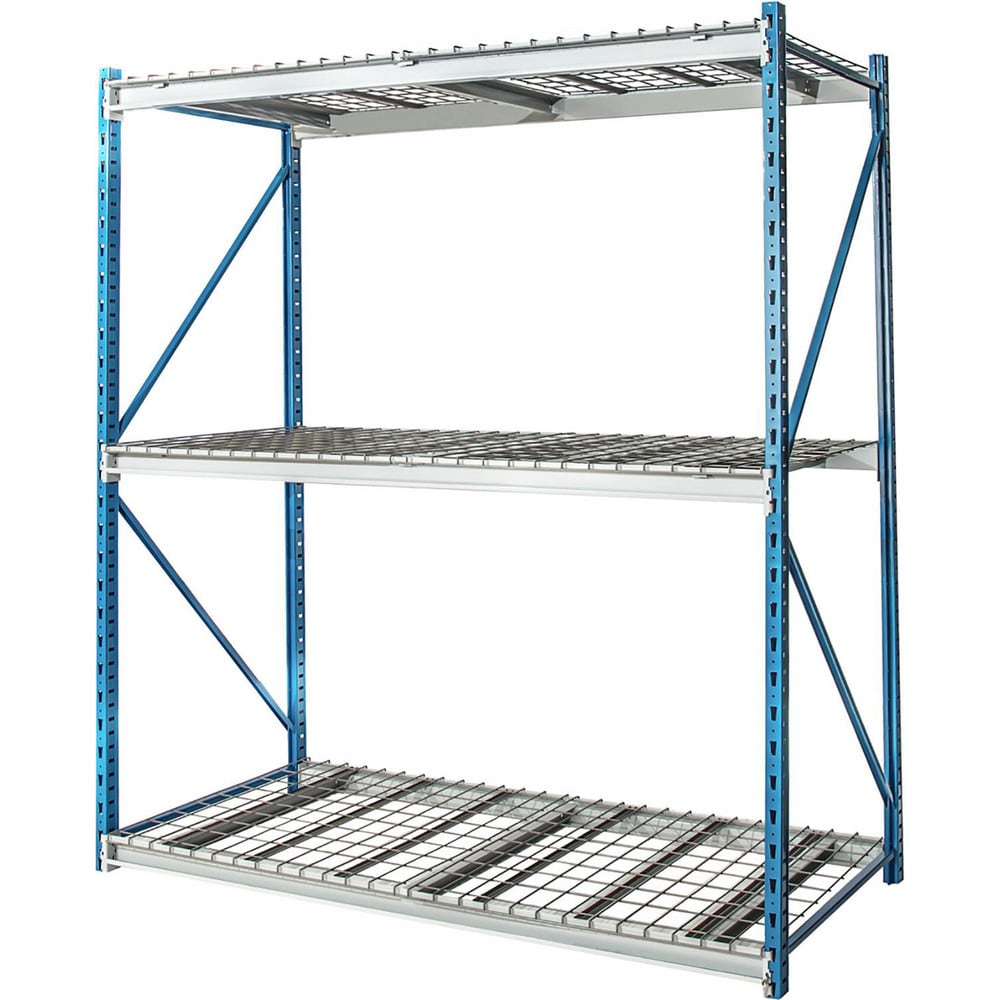 Storage Racks; Rack Type: Bulk Rack Starter Unit; Overall Width (Inch): 60; Overall Height (Inch): 123; Overall Depth (Inch): 36; Material: Steel; Color: Marine Blue, Light Gray; Finish: Powder Coated