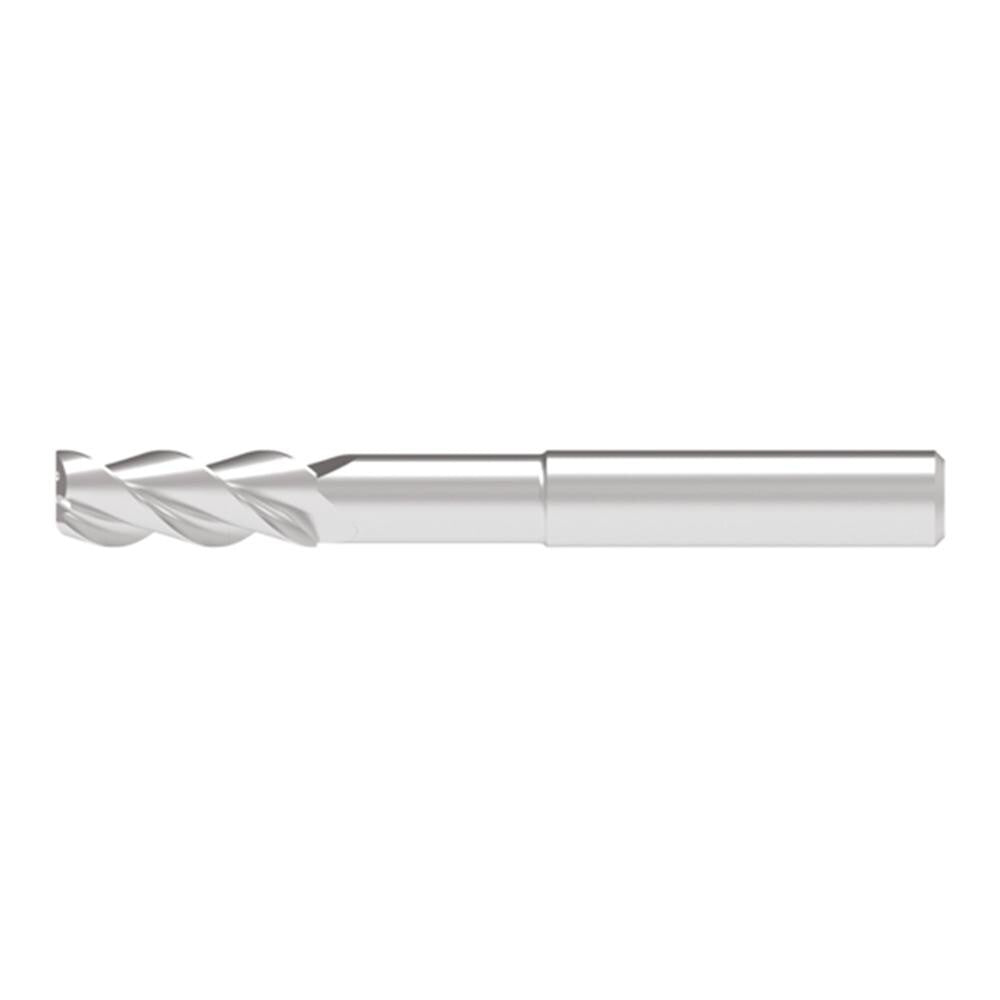 Corner Radius End Mill: 8.00 mm Dia, 21.00 mm LOC, 1.00 mm Radius, 3 Flute, Solid Carbide