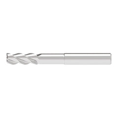 Corner Radius End Mill: 8.00 mm Dia, 21.00 mm LOC, 1.00 mm Radius, 3 Flute, Solid Carbide