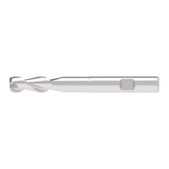 Corner Chamfer End Mill: 18.50 mm Dia, 52.00 mm LOC, 2 Flute, 0.10 mm Chamfer Width, Solid Carbide