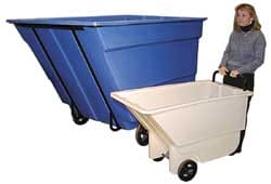 Polyethylene Basket Truck: 3 cu yd, 2,500 lb Capacity, 56" High, 56-1/4" Wide, 81-1/4" Long