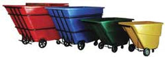 Polyethylene Basket Truck: 5/8 cu yd, 600 lb Capacity, 36" High, 26-1/2" Wide, 55" Long