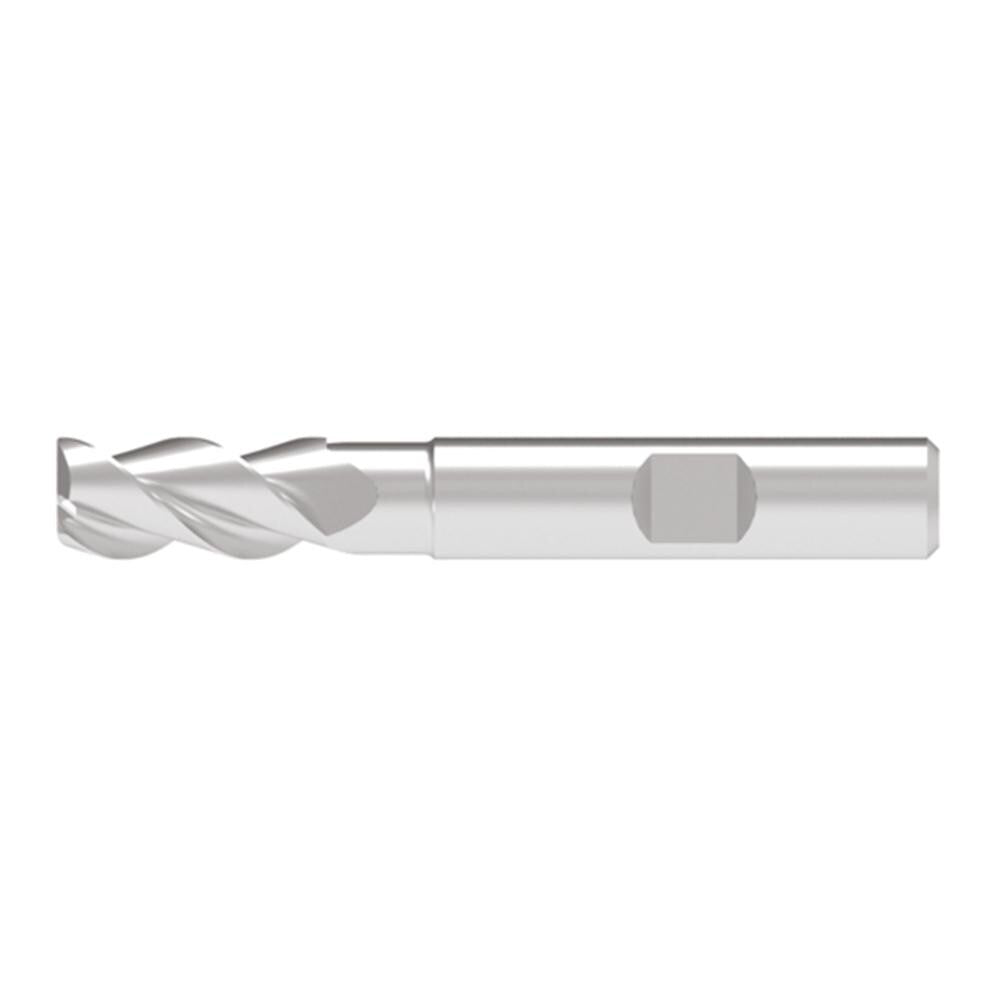 Corner Chamfer End Mill: 7.50 mm Dia, 21.00 mm LOC, 3 Flute, 0.20 mm Chamfer Width, Solid Carbide