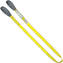 Flat Eye & Eye, Type 3 Web Sling: 8' Long, 3" Wide, 4800 lb Vertical Capacity, Nylon