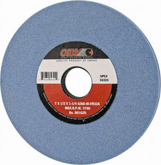 Surface Grinding Wheel: 7" Dia, 1/2" Thick, 1-1/4" Arbor, 60 Grit