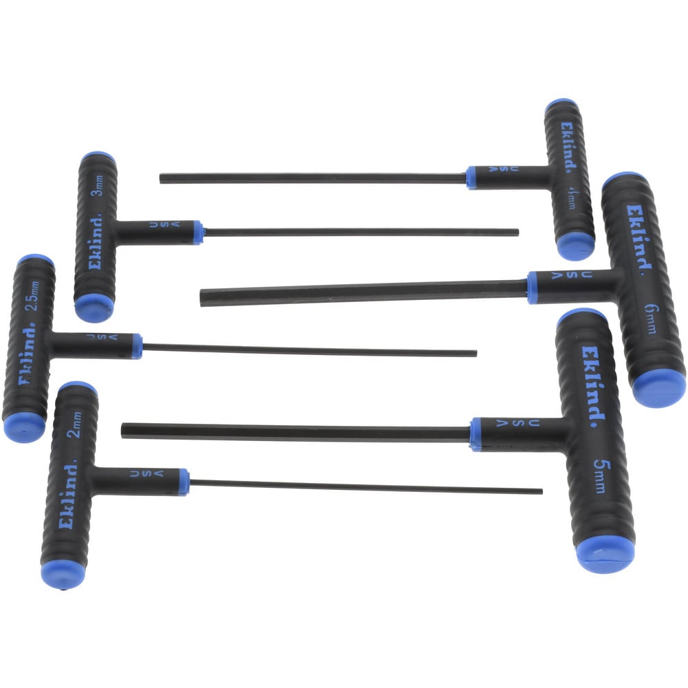 Hex Key Sets; Tool Type: T-Handle Hex (allen) Key Set; Handle Type: T-Handle; Hex Size Range (mm): 2