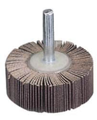 Mounted Flap Wheel: 1-1/4" Dia, 3/8" Face Width, 400 Grit