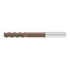 Corner Radius End Mill: 4.00 mm Dia, 16.50 mm LOC, 1.00 mm Radius, 3 Flute, Solid Carbide