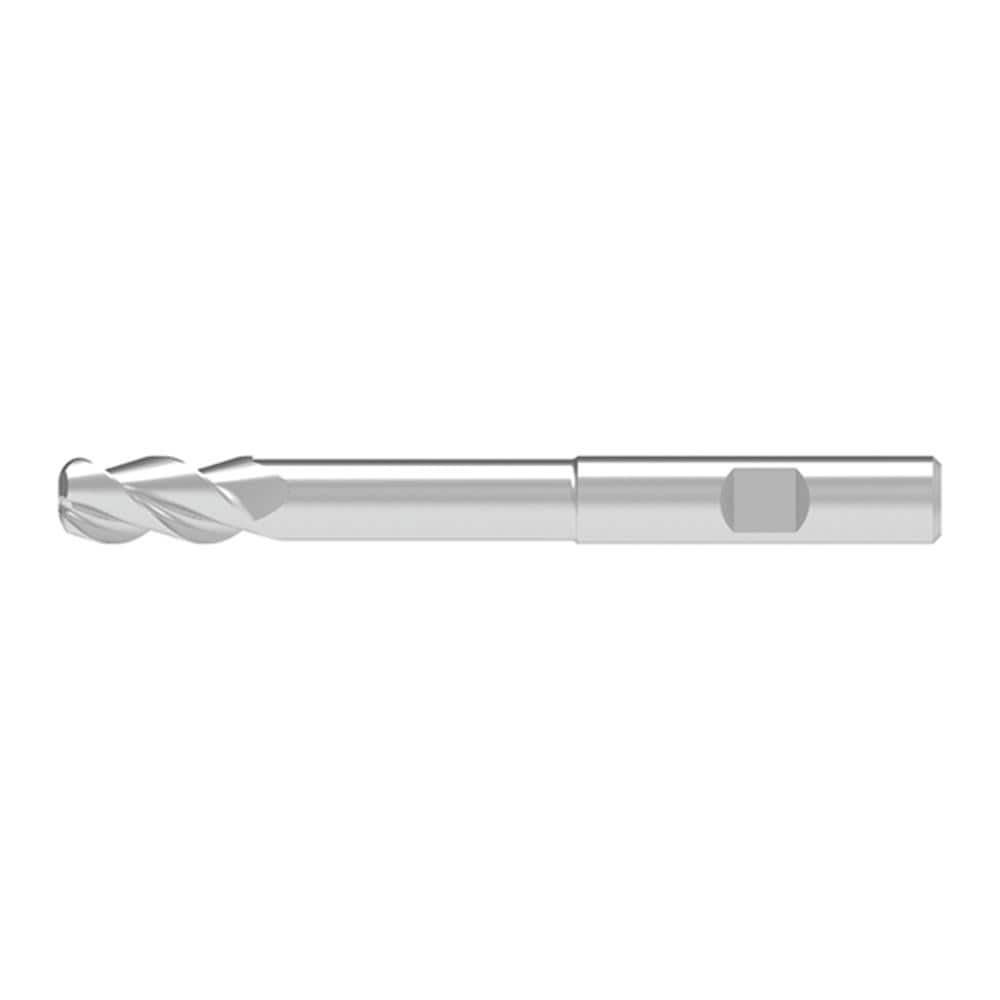 Corner Radius End Mill: 20.00 mm Dia, 52.00 mm LOC, 3.00 mm Radius, 3 Flute, Solid Carbide