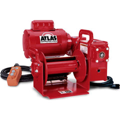 Manual Winch: 2000 lb Line Pull Capacity, 125' Cable