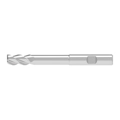 Corner Chamfer End Mill: 18.00 mm Dia, 47.00 mm LOC, 3 Flute, 0.20 mm Chamfer Width, Solid Carbide