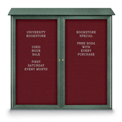 Enclosed Letter Board: 48" Wide, 48" High, Fabric, Berry