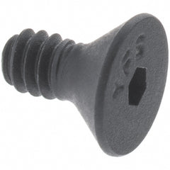 Flat Socket Cap Screw: 1/4-20 x 3/4", Alloy Steel, Black Oxide Finish