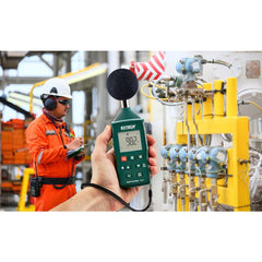 Sound Meter: A & C Frequency Weight, LCD Display