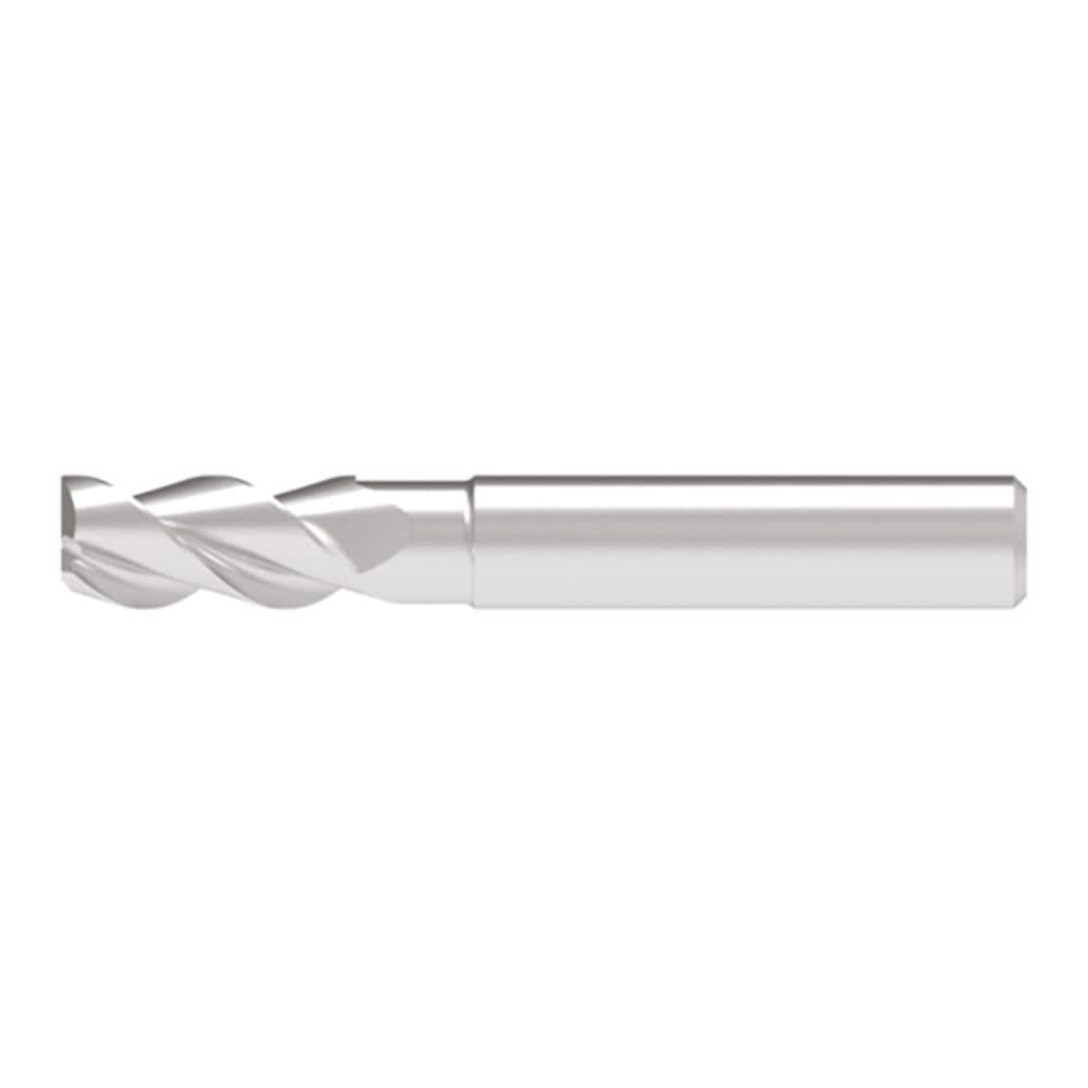 Corner Radius End Mill: 10.00 mm Dia, 21.00 mm LOC, 0.30 mm Radius, 3 Flute, Solid Carbide