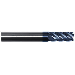 Corner Radius End Mill: 1/2" Dia, 5/8" LOC, 0.0625" Radius, 5 Flute, Solid Carbide