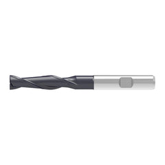 Corner Chamfer End Mill: 8.00 mm Dia, 40.00 mm LOC, 2 Flute, 0.12 mm Chamfer Width, Solid Carbide