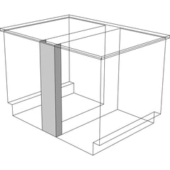 Cabinet Components & Accessories; Accessory Type: Rear Filler; For Use With: Sitting Height Cabinets; Overall Depth: 1 in; Overall Height: 27.6 in; Material: Steel; Color: Pearl; Overall Width: 7