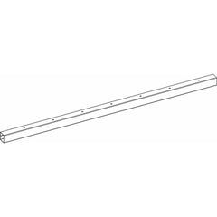 Cabinet Components & Accessories; Accessory Type: Apron Rail; For Use With: Kneespace Panels; Overall Depth: 2 in; Overall Height: 2 in; Material: Steel; Color: Pearl; Overall Width: 72