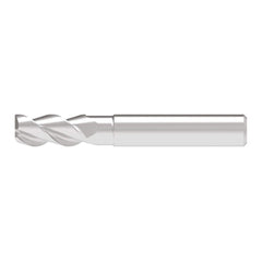 Corner Chamfer End Mill: 10.00 mm Dia, 21.00 mm LOC, 3 Flute, 0.20 mm Chamfer Width, Solid Carbide