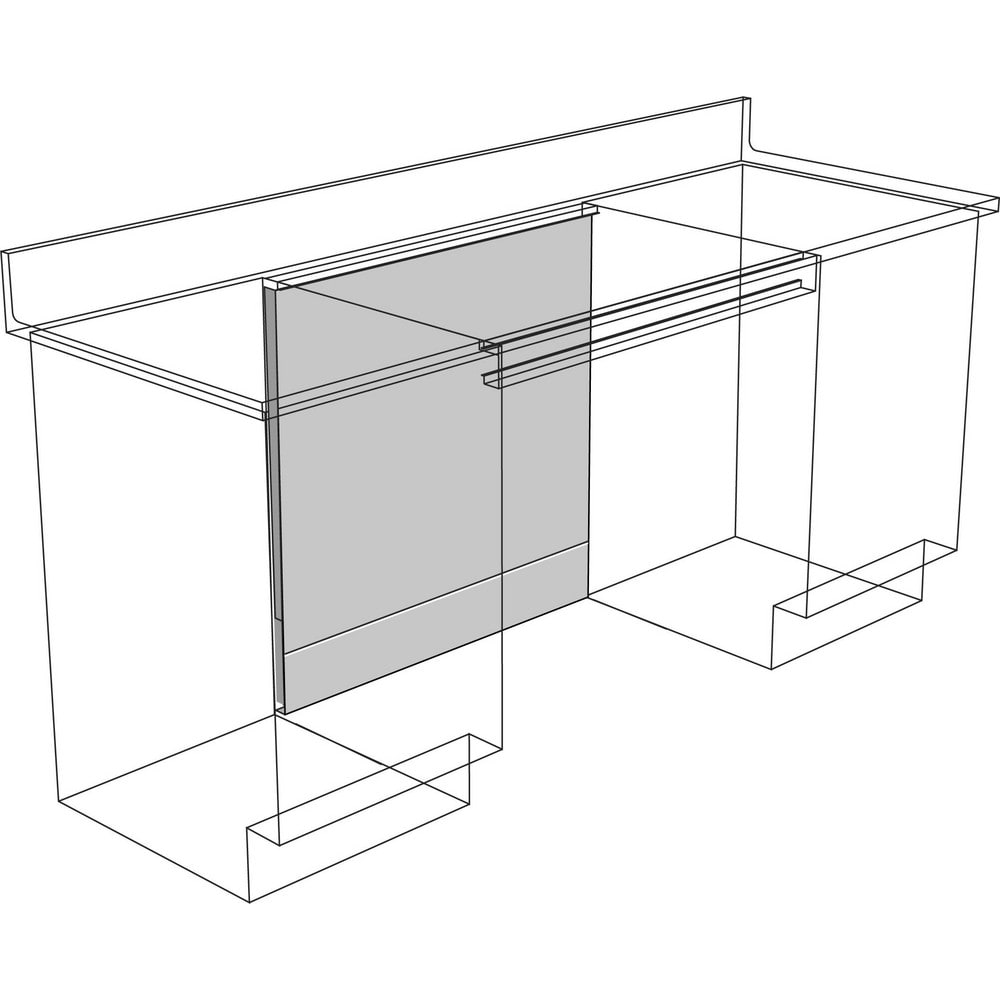 Cabinet Components & Accessories; Accessory Type: Knee Space Panel; For Use With: Apron Rails; Overall Depth: 1 in; Overall Height: 35.1 in; Material: Steel; Color: Pearl; Overall Width: 36