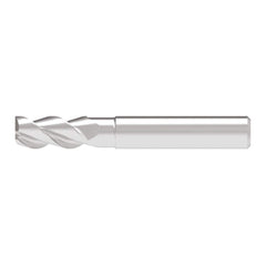 Corner Chamfer End Mill: 7.00 mm Dia, 17.00 mm LOC, 3 Flute, 0.20 mm Chamfer Width, Solid Carbide