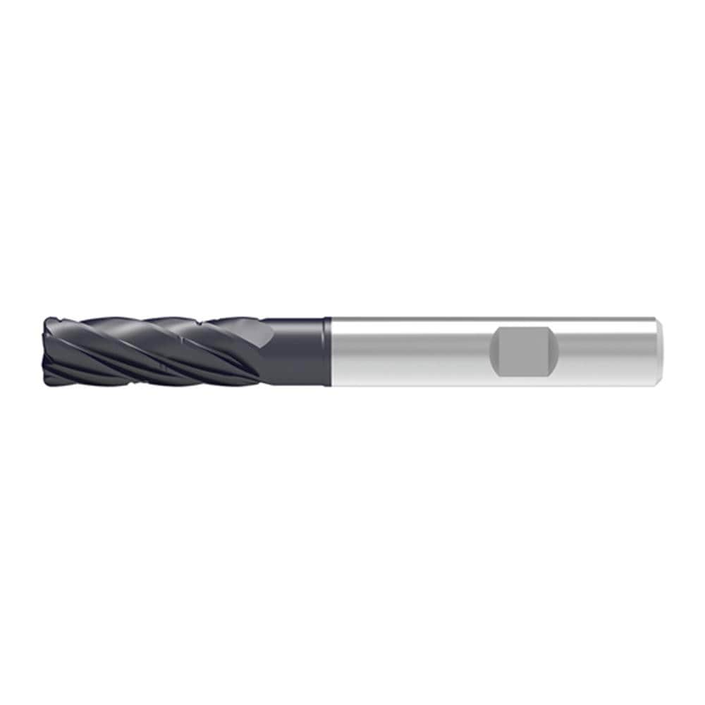 Corner Radius End Mill: 20.00 mm Dia, 61.00 mm LOC, 0.20 mm Radius, 6 Flute, Solid Carbide