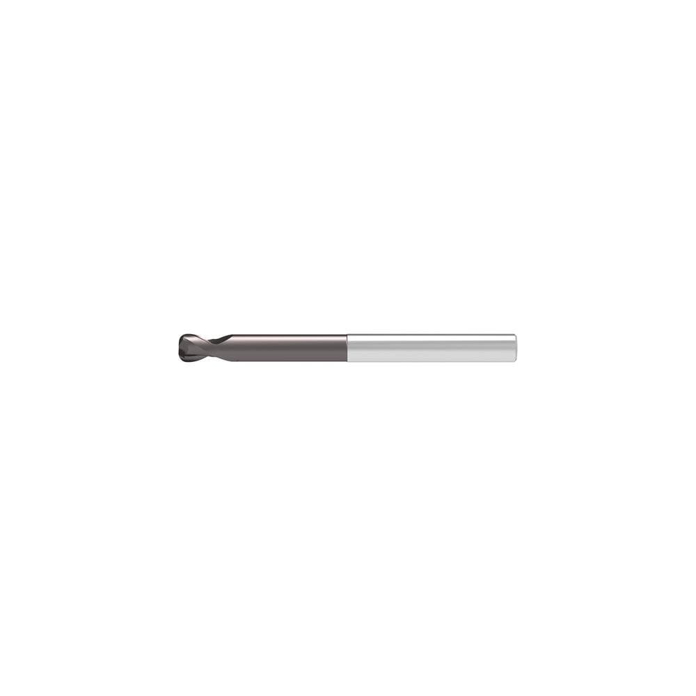 Corner Radius End Mill: 8.00 mm Dia, 7.00 mm LOC, 2.00 mm Radius, 2 Flute, Solid Carbide